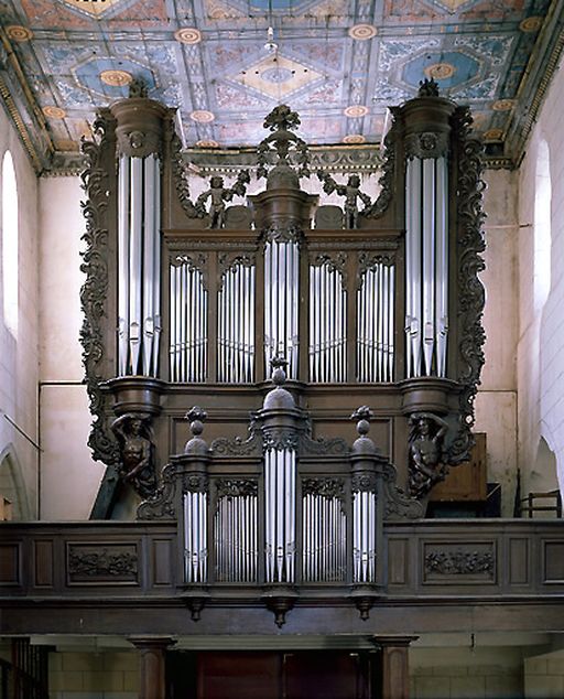 Ensemble du grand orgue à positif et de la tribune d'orgue