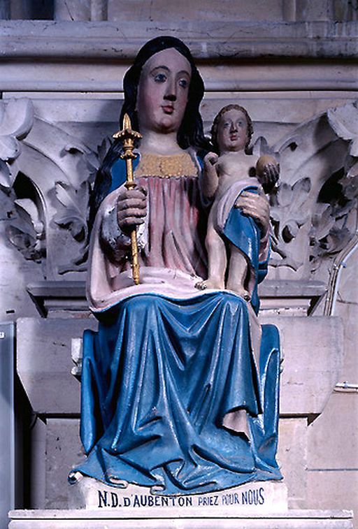 Statue (petite nature) : Vierge à l'Enfant dite Notre-Dame d'Aubenton