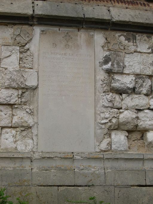 Tombeau (stèle funéraire) de François Charles Auguste Michel de Mazières