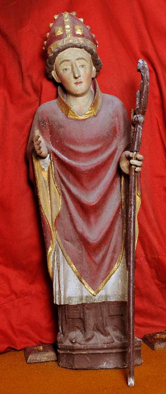 Statue d'un ancien retable (demi-nature) : Saint Léger