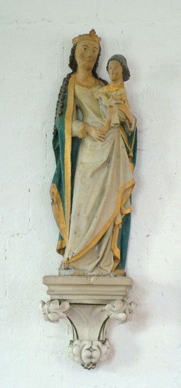 Statue (petite nature) : Vierge à l'Enfant, dite Vierge à l'Enfant à l'oiseau