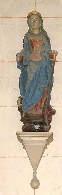 Statues en pendant (petite nature) : Sainte Barbe, Sainte Catherine d'Alexandrie