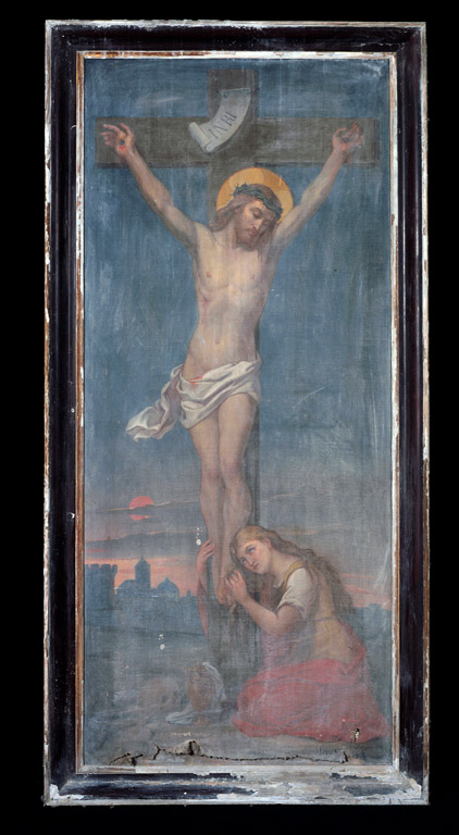 Tableau : La Madeleine au pied de la croix