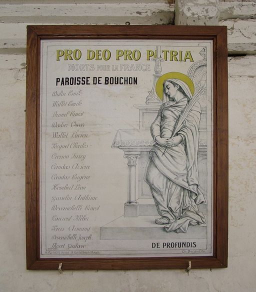 Tableau commémoratif des morts de la paroisse (estampe)