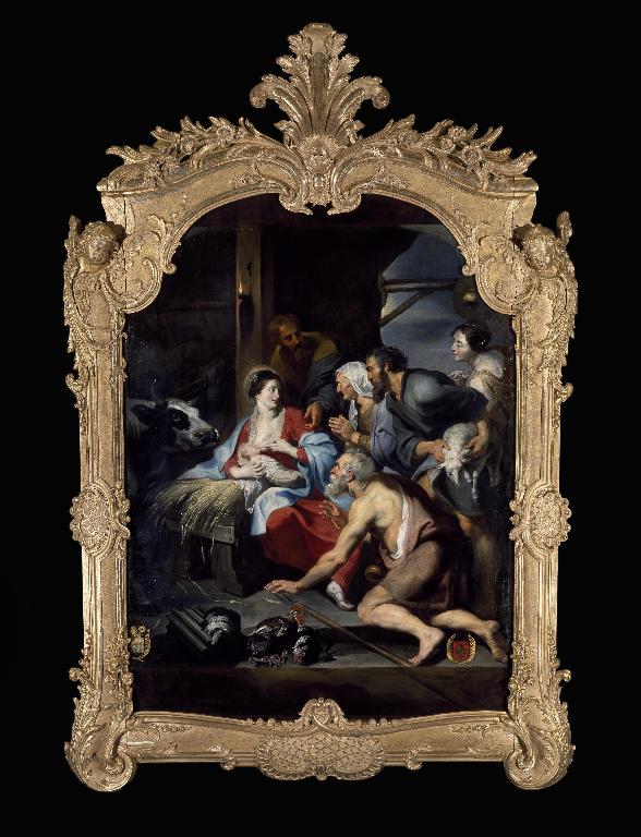 Cadre de l'ancien tableau d'autel : l'Adoration des bergers