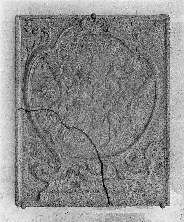 Plaque de cheminée (n° 3) : assemblée de dieux
