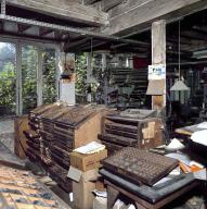 Les machines de l'ancienne imprimerie Le Démocrate