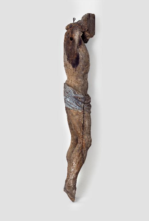 Élément d'une croix (statue) : Christ en croix