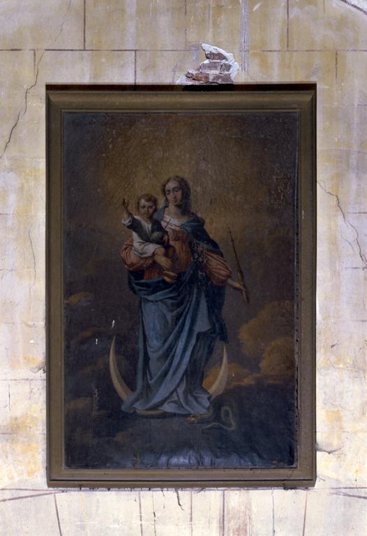 Tableau et cadre : Vierge à l'Enfant dite Immaculée Conception