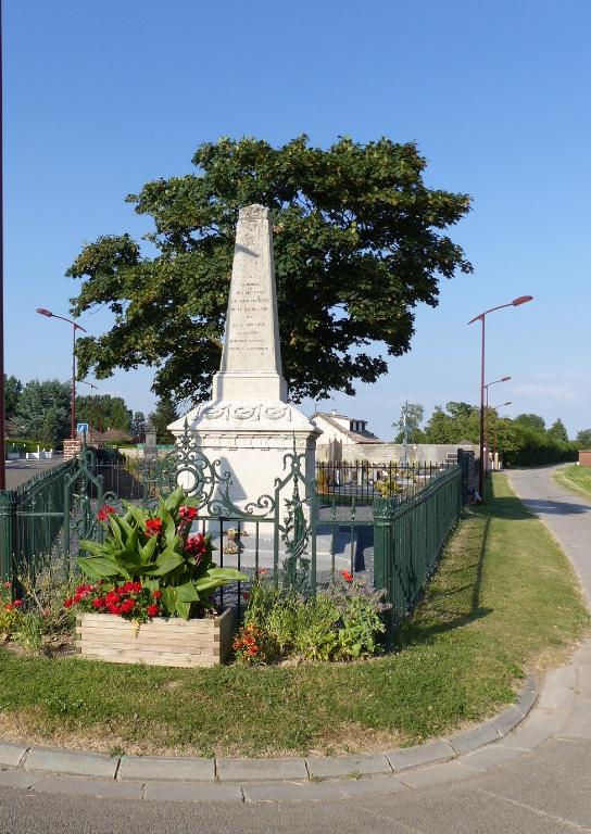 Cimetière et monument aux morts de la guerre de 1870 à Cachy