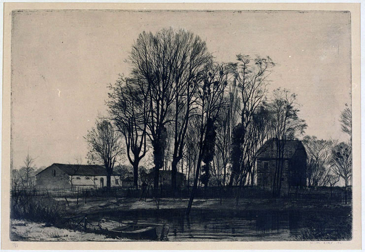 Estampe : Le Paysage à la barque