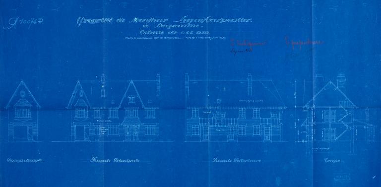 Ancienne maison à trois unités d'habitation et commerce, propriété de Mme Legay-Carpentier, puis maison à trois unités d'habitation