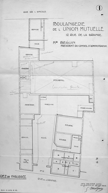 Ancienne filature de coton Auguste Arpin, puis usine de boulangerie, dite L'Union Mutuelle