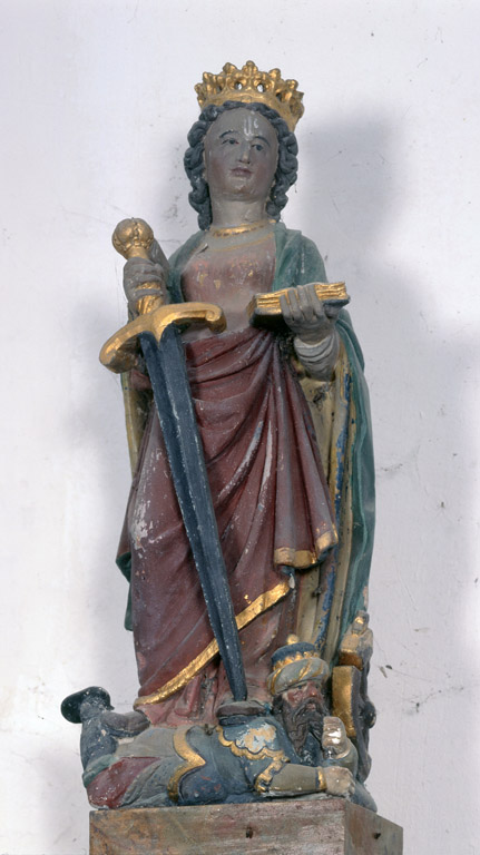 Statue (statuette) : sainte Catherine d'Alexandrie (n°1)