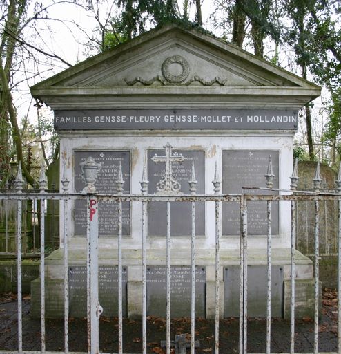 Monument sépulcral des familles Gensse-Fleury, Gensse-Mollet et Mollandin