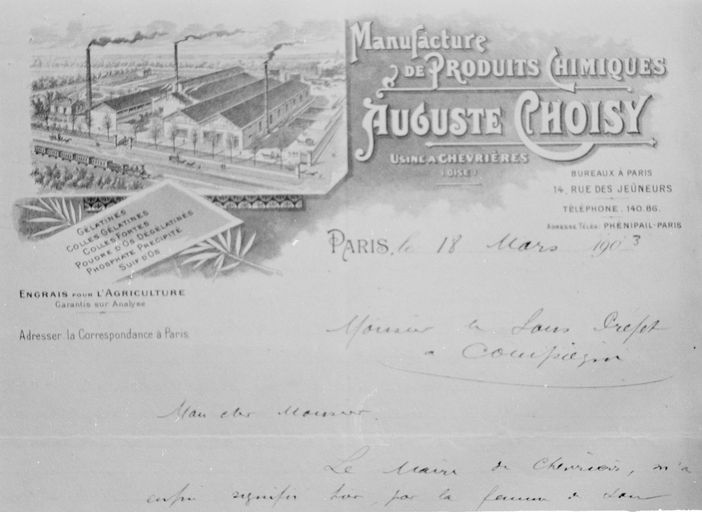 Ancienne usine de produits chimiques Auguste Choisy, puis de la S.A. des produits chimiques de Chevrières, devenue usine de chaudronnerie Krieg et Zevy Industries