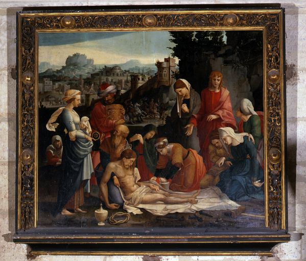 Cadre du tableau de la Mise au tombeau, dite Embaumement du Christ