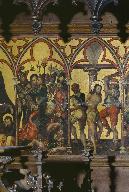 Tableau du maître-autel : scènes de la Passion