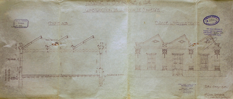 Ancien tissage de coton et de guipure F. Cornaille et Cie, bonneterie Le Textile Delcer et usine de fibres artificielles et synthétiques Nysam, puis bonneterie Tramex et établissement administratif