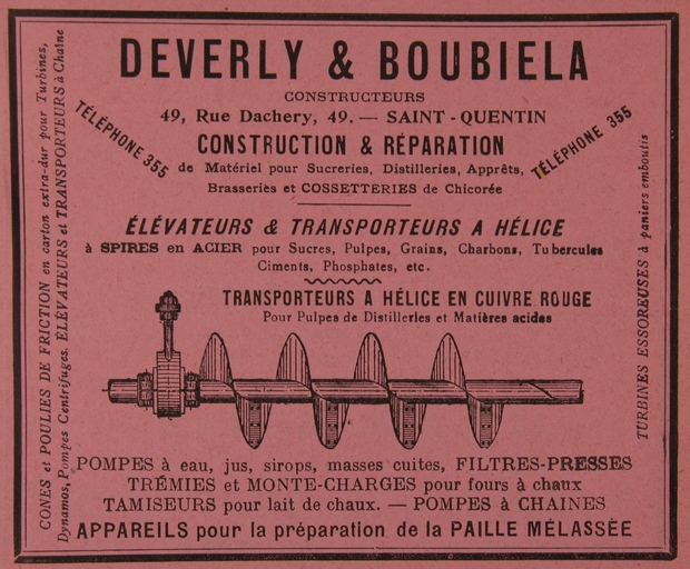 Usine de construction mécanique Deverly et Boubiéla, puis Watigny et Triboulois, Ateliers de Constructions Mécaniques Triboulois