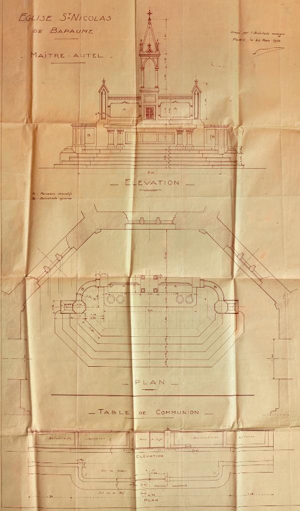 Maître-autel de l'église Saint-Nicolas de Bapaume