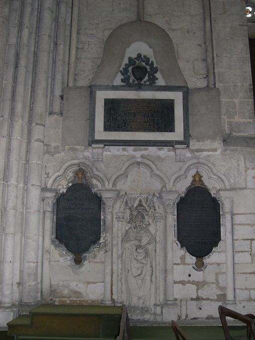 Tombeau du coeur (panneau funéraire) de l'évêque Jean-François de Demandolx
