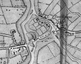 Le village de Pont-l'Evêque sur l'atlas Trudaine, 1744 (AN).