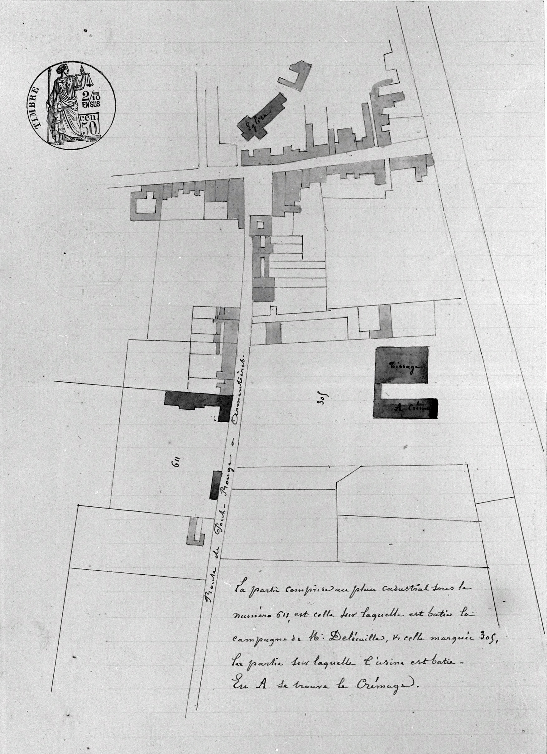 Tissage et usine de blanchiment Delecaille, puis usine de teinturerie Flandres Ennoblissement et usine de confection Molinel