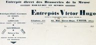 Papier à en-tête des entrepôts de la brasserie, vers 1939 (AC Montataire ; 7F2).