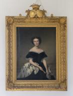 Tableau : portrait de la comtesse Herman d'Hinnisdal née Victorine de Choiseul d'Aillecourt (1825-1910)