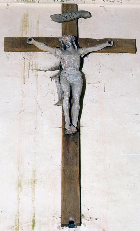 Elément de poutre de gloire (croix) : Christ en croix
