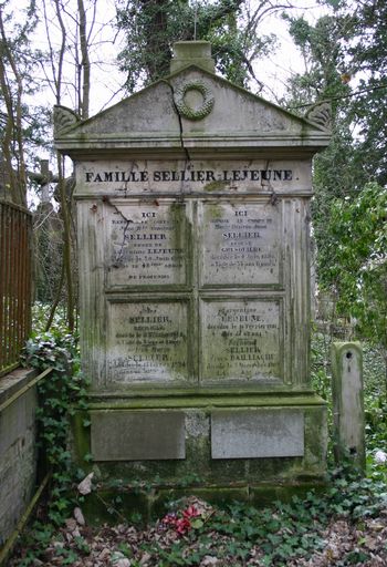 Tombeau (stèle funéraire) de la famille Sellier-Lejeune
