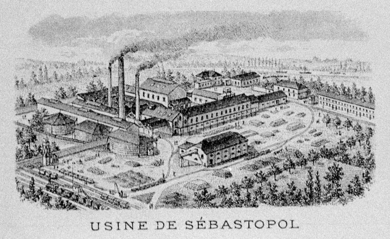 Ancienne distillerie d'alcool, dite de Sébastopol, puis usine de transformation des métaux Omnium Industriel de Ham, puis Cie Française des Produits métallurgiques, puis S.A. Cuivres et Alliages, puis Alcan-Softal