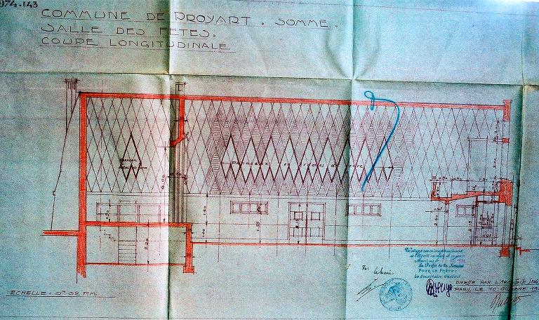 Salle des fêtes, dite salle des Oeuvres Scolaires et Post-scolaires de Proyart