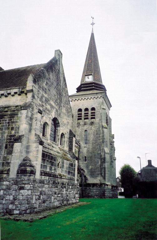 Eglise paroissiale et ancien cimetière (détruit) Saint-Médard à Fresnes-Mazancourt