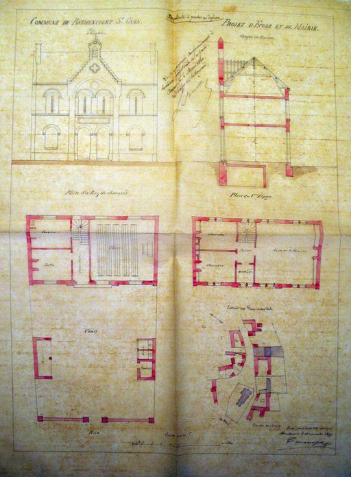 Anciennes écoles primaires de garçons et de filles et mairie de Bettencourt-Saint-Ouen