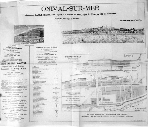 Le lotissement et la station balnéaire d'Onival