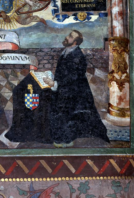 Peinture monumentale : Assomption et Couronnement de la Vierge avec Jean de Coucy-Vervins en donateur