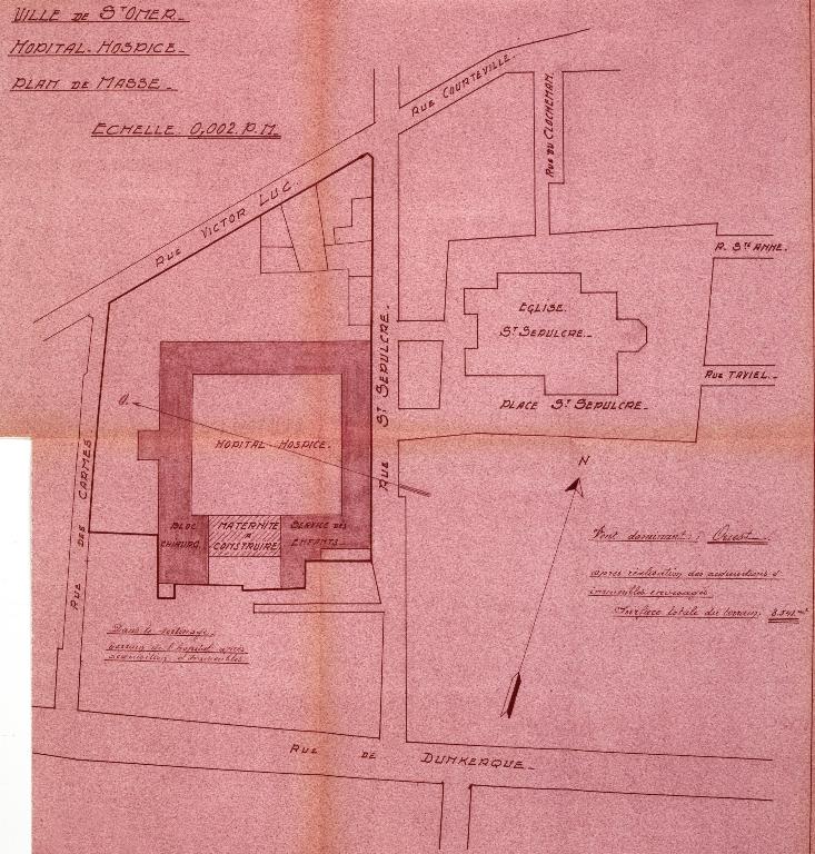 Ancien hôpital général de Saint-omer, dit hôpital général Saint-Louis, puis hospice Saint-Louis (actuellement centre administratif et hôtel de ville)