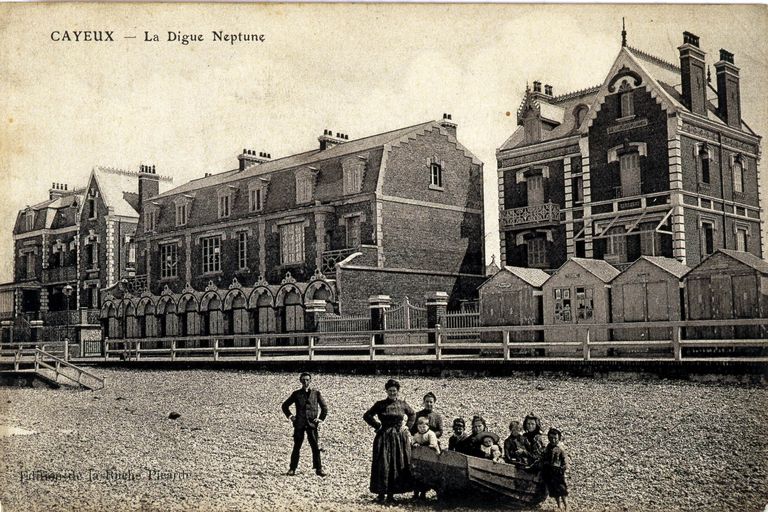 Le front de mer de la station balnéaire de Cayeux-sur-Mer