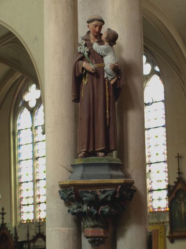 Statue, console d'architecture : saint Antoine