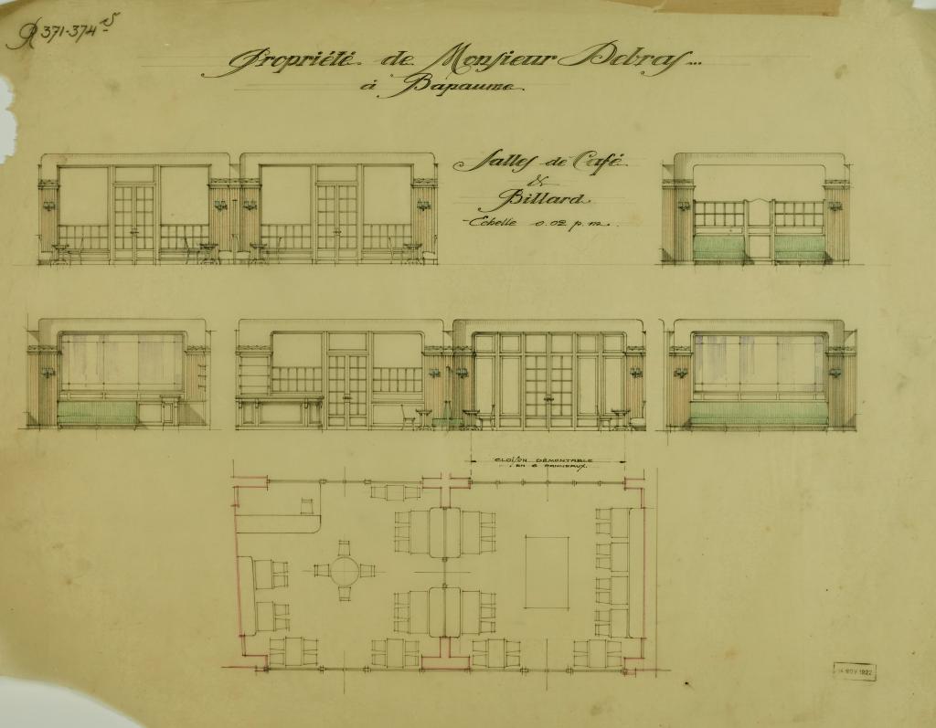 Ancien Hôtel Sheffield, propriété de M. Debras, puis coopérative agricole (vestiges)