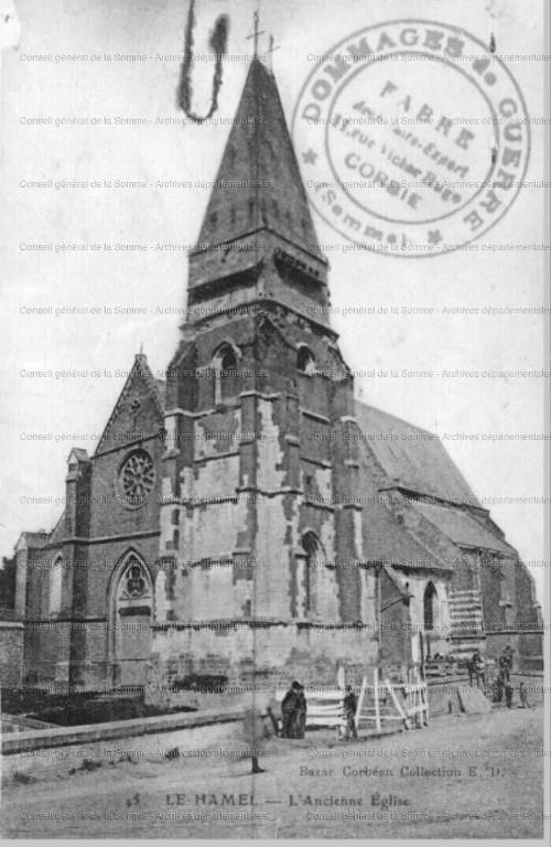 ancienne église paroissiale et ancien cimetière Saint-Médard du Hamel (détruits)