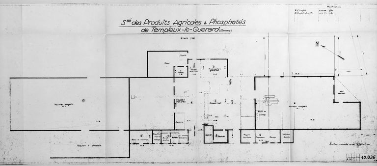 Ancienne usine d'engrais dite les Produits Phosphates et Agricoles de Templeux-le-Guérard