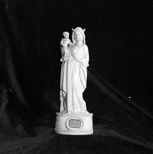 Statue-reliquaire (Statuette) : Vierge à l'Enfant