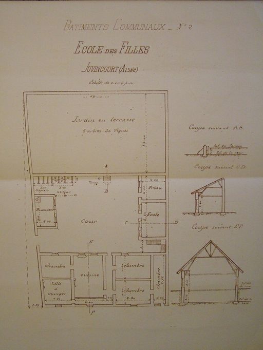 Mairie et école primaire de Juvincourt-et-Damary