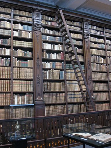 Etagère-bibliothèque et lambris de revêtement