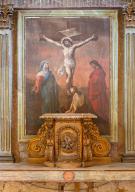 Tableau d'autel : Calvaire avec sainte Marie-Madeleine