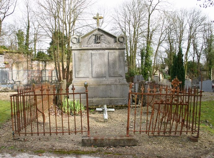 Tombeau (stèle funéraire) des familles Poupon et Davaux, Fourdrinier