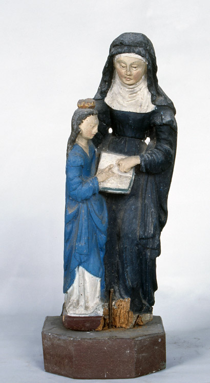 Groupe sculpté : Education de la Vierge
